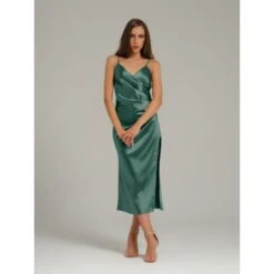 Venice Satin Midi Dress – Emerald Green -Maison Close Sales venice satin midi dress emerald green 366e495d5663d0123c4fa7e3f9e2584e