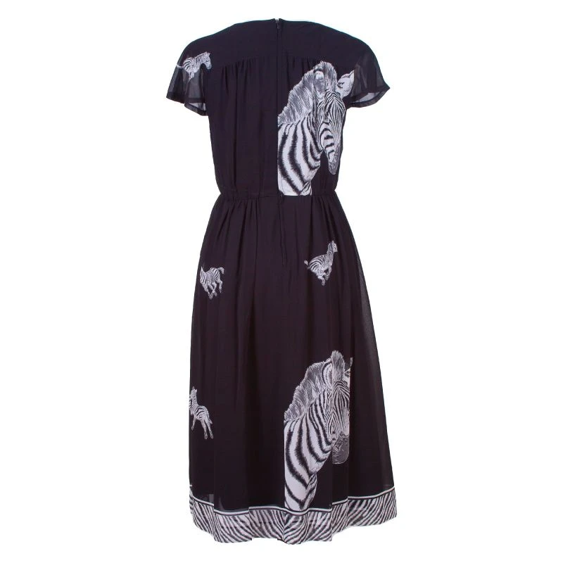 Vintage Chiffon Dress With Bold Zebra Print 4 Vintage Chiffon Dress With Bold Zebra Print - Image 2