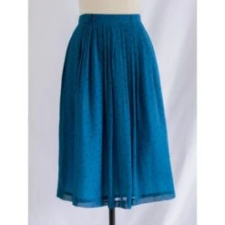 Vintage Green Pleated Flared Chiffon Skirt -Maison Close Sales vintage green pleated flared chiffon skirt bf4f40e0b7f30f1fd9154f424aca0029