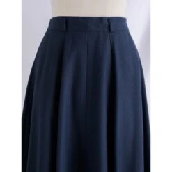 Vintage Cotton Navy Blue Maxi Skirt -Maison Close Sales vintage satin navy blue maxi skirt a1d2fecbae1bd853d433844c776ae93c