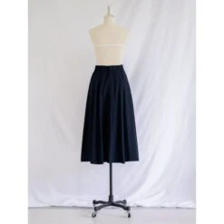 Vintage Cotton Navy Blue Maxi Skirt -Maison Close Sales vintage satin navy blue maxi skirt b74f19fa2d59cc46dc5c67282409f258