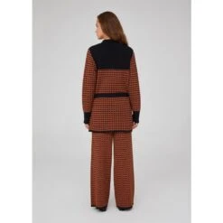 Geometric Pattern Straight Knitwear Trousers - Brown 17 Geometric Pattern Straight Knitwear Trousers - Brown -Maison Close Sales virtifrkrryxny9if6bc