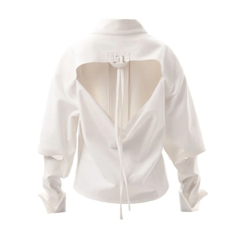 Designer Ecru Cotton Shirt 3 Designer Ecru Cotton Shirt