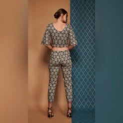 Finlay Straight Leg Baroque Print Cropped Trouser 9 Finlay Straight Leg Baroque Print Cropped Trouser -Maison Close Sales w80vxrbnqvwxkd2683di