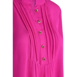 Delphine Top Hot Pink Silk Georgette -Maison Close Sales w9pkzde3qx5jfepnpapn