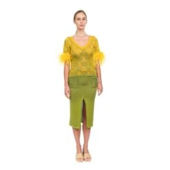 Green Knit Skirt With Crochet Pockets 7 Green Knit Skirt With Crochet Pockets -Maison Close Sales wgkaq08i2pg8rh01frks