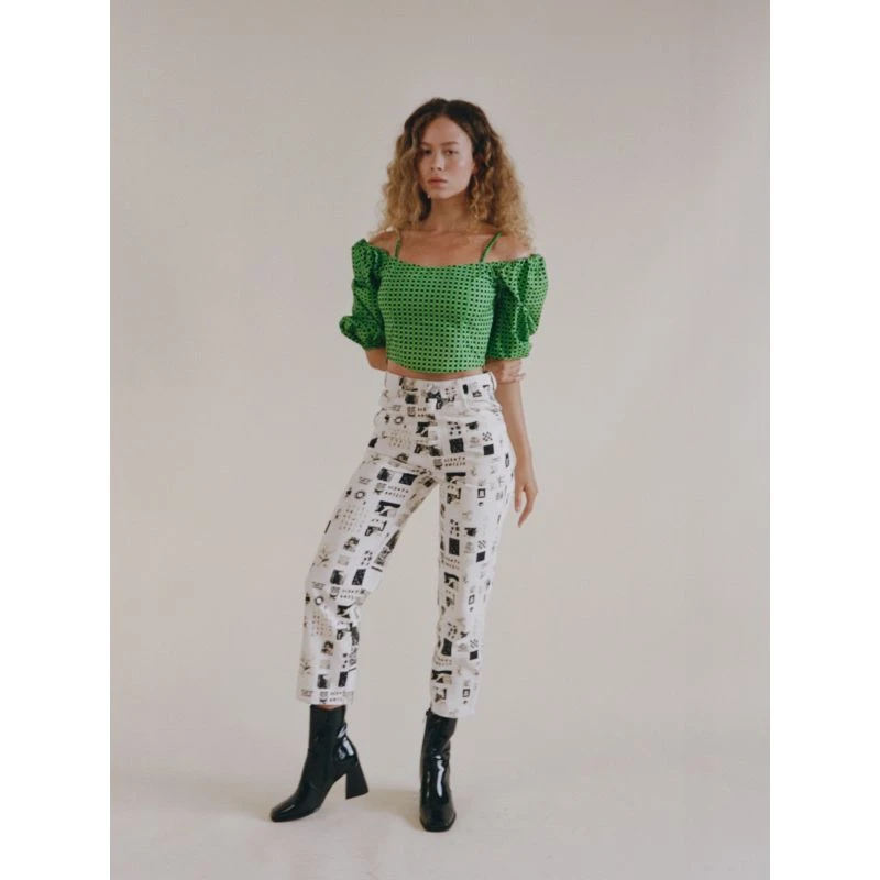 Kusama Twill Gallery Print Pant 7 Kusama Twill Gallery Print Pant - Image 5