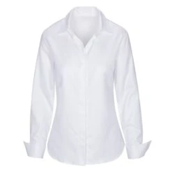 Attitude Shirt - Pure Mercerized Cotton In White Twill