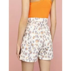 Leopard Print Denim Shorts -Maison Close Sales z1o8w2jg7dtvh0mfrpwb