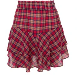 Zhavia Wool Printed Mini Skirt