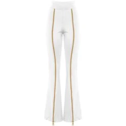 Zipnisa Elegant Pants With Zip In White