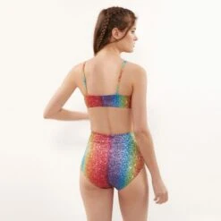Starry Glitter Rainbow Bikini Top - Multi -Maison Close Sales znnedd18dssinv7guzpr